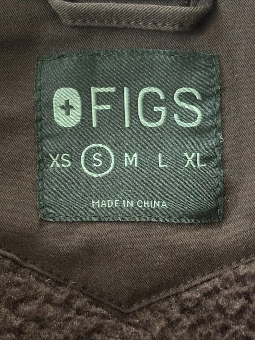 FIGS On-Shift High Pile Sherpa Jacket Espresso Brown Size Small